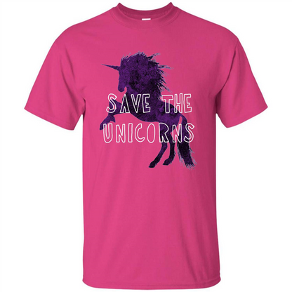 Unicorn T-shirt Save the Unicorns T-shirt Heliconia