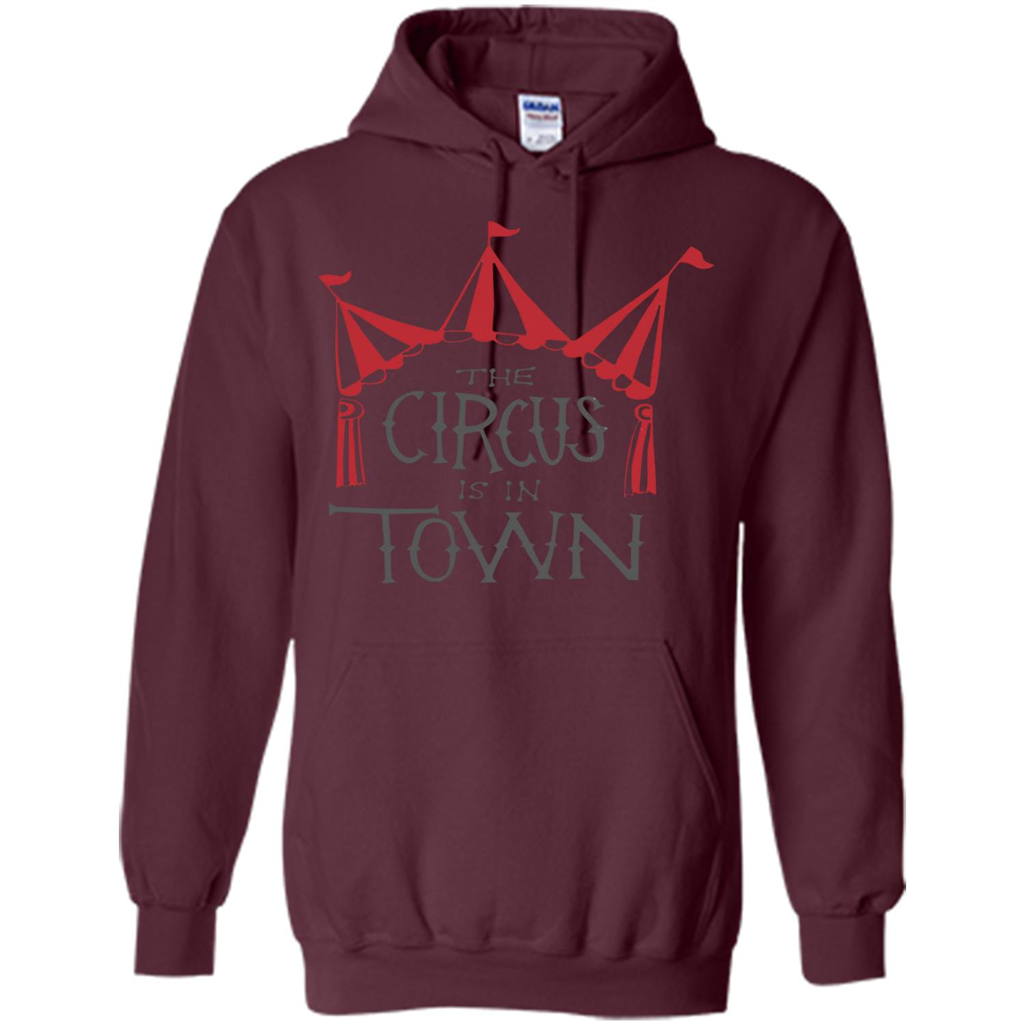 Circus T-shirt The Circus is in Town Maroon