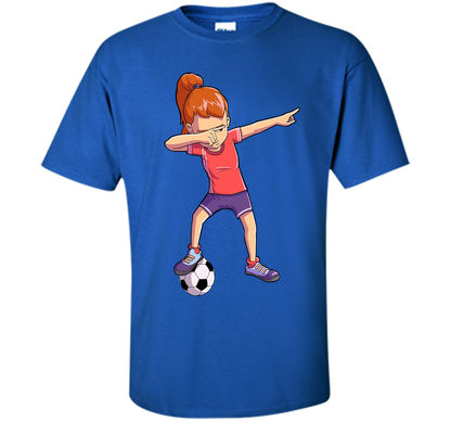 Soccer Dabbing Girl Dab Dance T-shirt Funny Football Tee shirt Royal