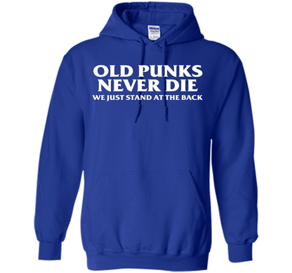 Old Punks Never Die We Just Stand At The Back T-shirt Royal