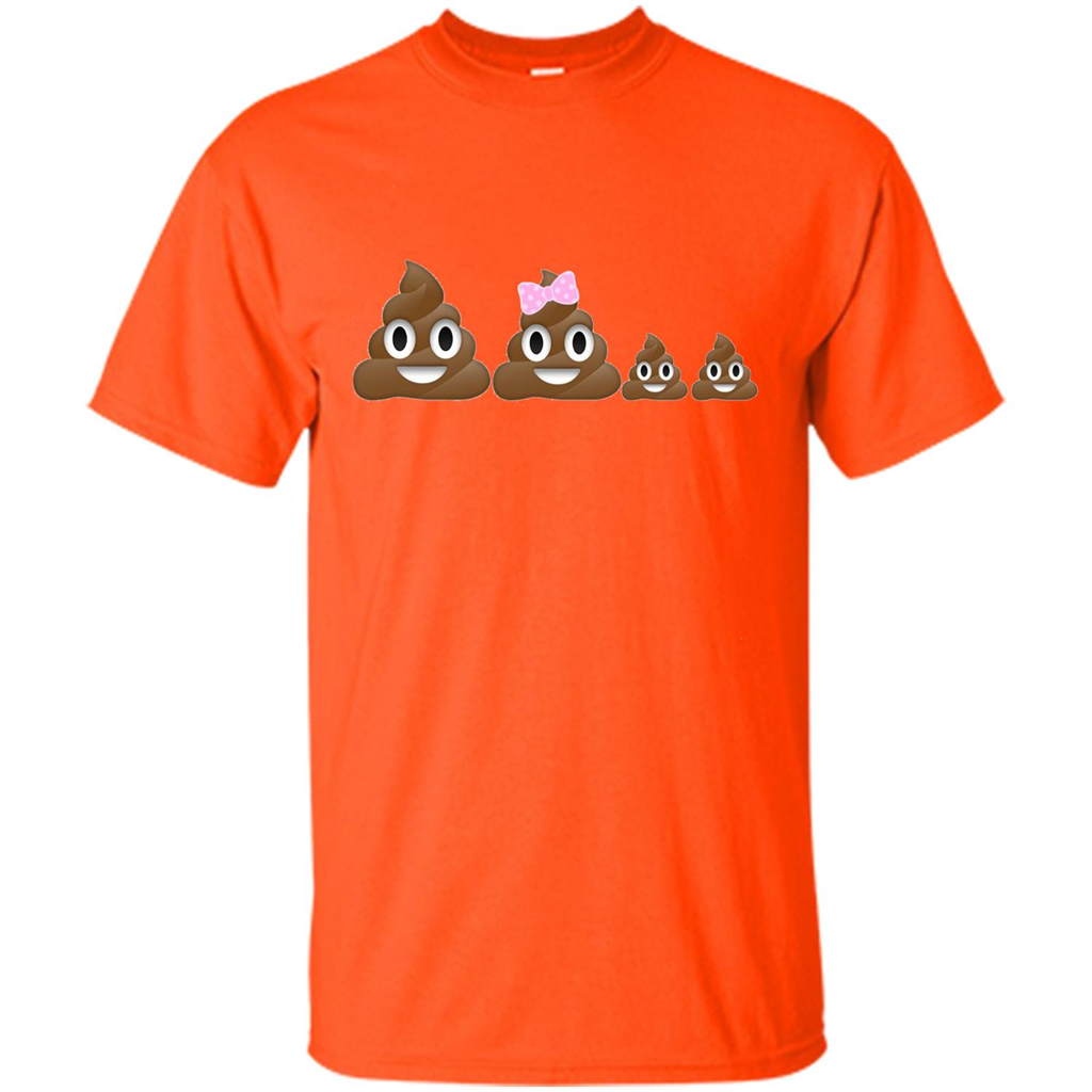 Poop Family Emoji Emoticon Smiley T-shirt Orange
