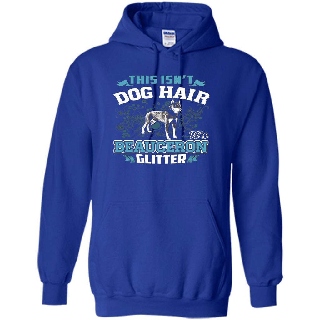 Beauceron Glitter T-shirt This Is Not Dog Hair Royal