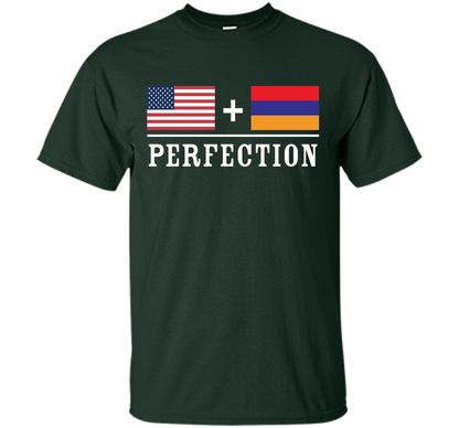 American + Armenian = Perfection Flag T-Shirt t-shirt Forest Green