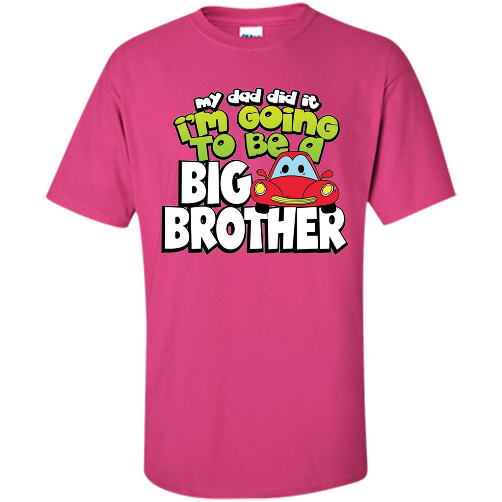 Car Brother T-shirt I'm Going To Be a Big Brother Heliconia