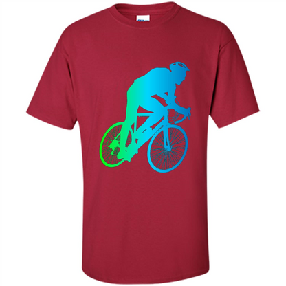 Bike Rider T-shirt Colorful Bicycle Biking Lover T-shirt Cardinal