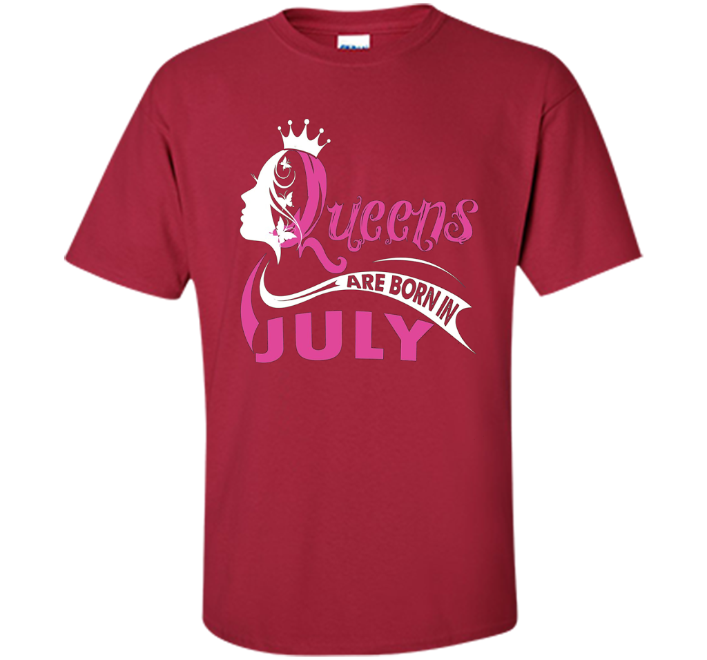 Queens Are Born In July T-shirts t-shirt Cardinal