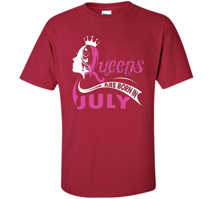 Queens Are Born In July T-shirts t-shirt Cardinal