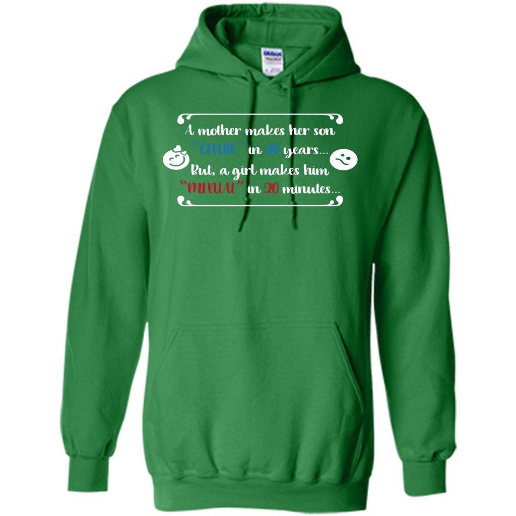 Funny T-shirt A Girl Makes Him Mental In 20 Minuutes Irish Green