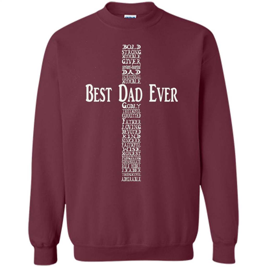 Mens Fathers Day T-shirt Christian Dad Maroon