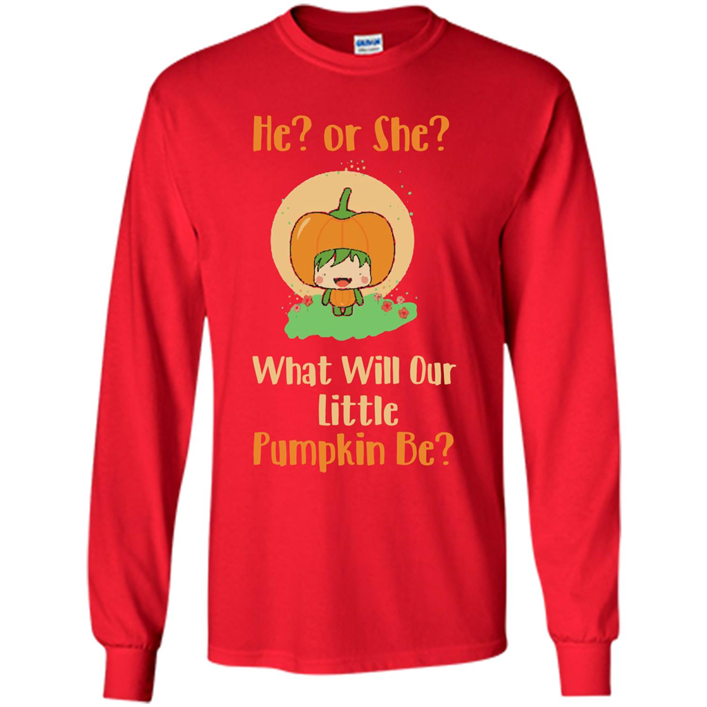 Halloween T-shirt What Will Our Little Pumpkin Be T-shirt