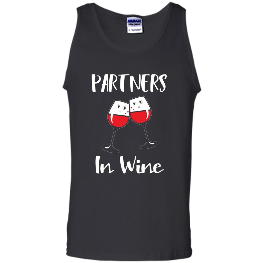 Wine Party T-shirt Partners In Wine T-shirt Black