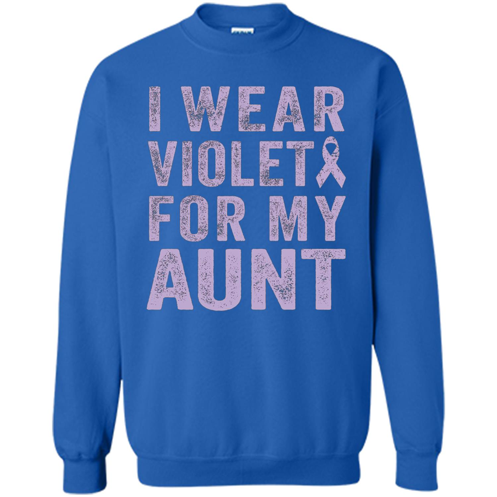 Cancer Awareness T-shirt I Wear Violet For My Aunt T-shirt Royal