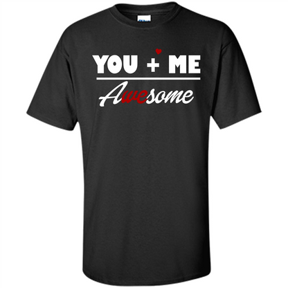Love T-shirt You and Me Awesome Black