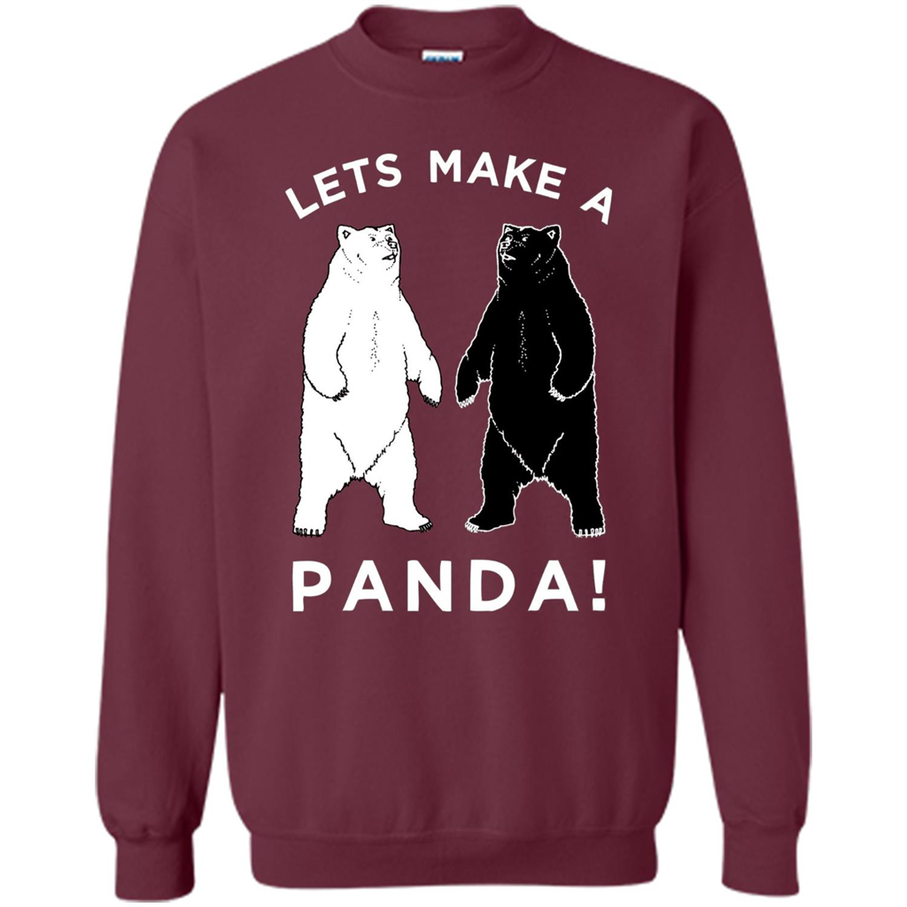 Funny Panda T-shirt Lets Make A Panda T-Shirt Maroon
