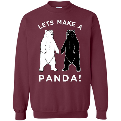 Funny Panda T-shirt Lets Make A Panda T-Shirt Maroon
