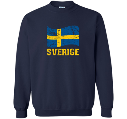 Swedish Flag, Sverige Souvenir Vintage T-Shirt t-shirt Navy