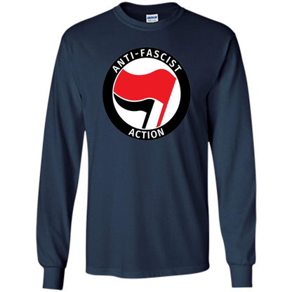 Anti - Fascist Action T-shirt Navy