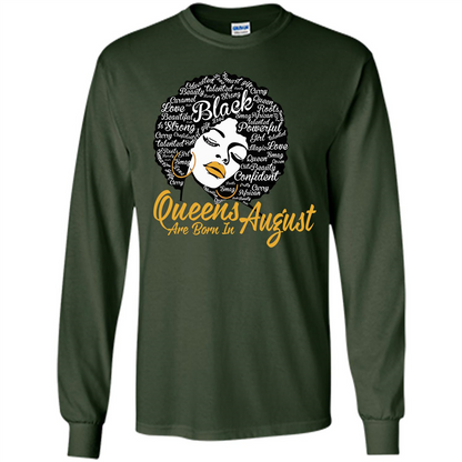 Queen Are Born In August T-shirt Forest Green