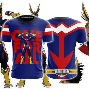All Might One For All  Unisex 3D T-shirt