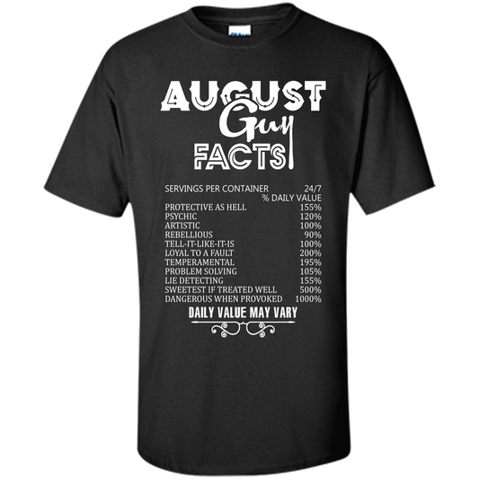 August Guy Facts T-shirt Black