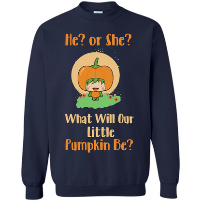 Halloween T-shirt What Will Our Little Pumpkin Be T-shirt