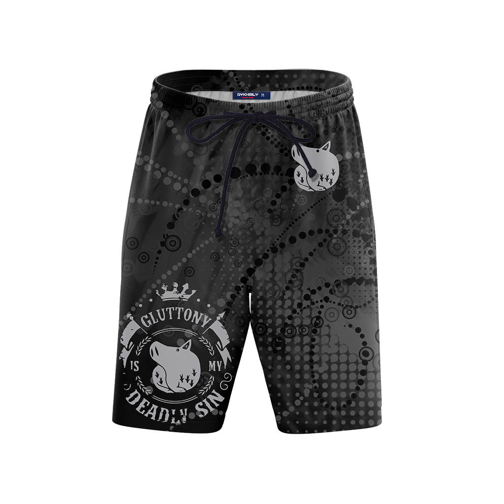 The Seven Deadly Sins - Gluttony 3D Beach Shorts