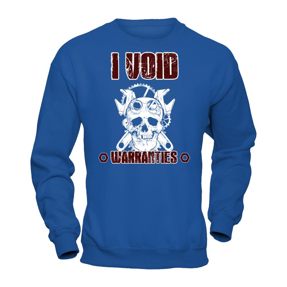 Mechanic - I Void Warranties T-shirt Gildan - Pullover Sweatshirt Royal