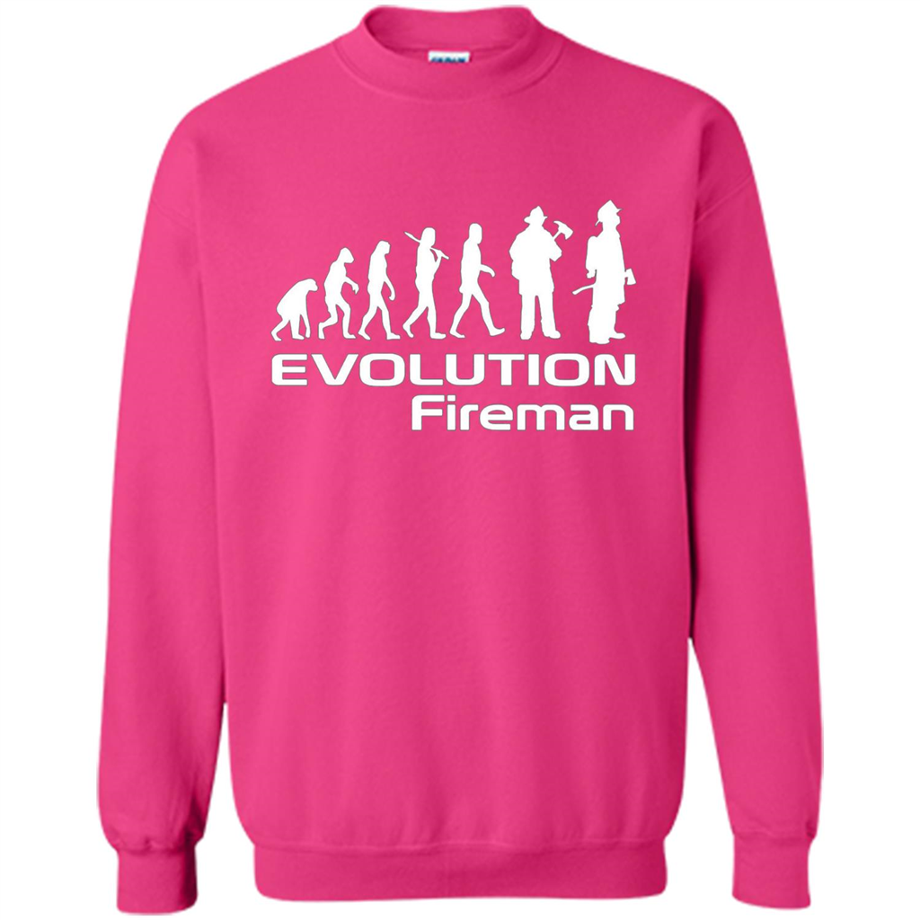 Firefighter T-shirt - Evolution Fireman T-shirt Heliconia