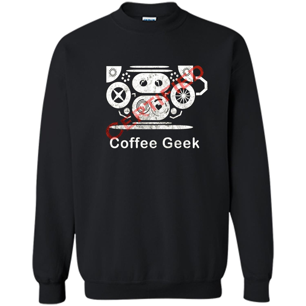 Coffee Lover T-shirt Certified Coffee Geek Black