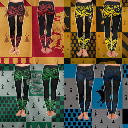 Loyal Like A Hufflepuff Harry Potter 3D Leggings