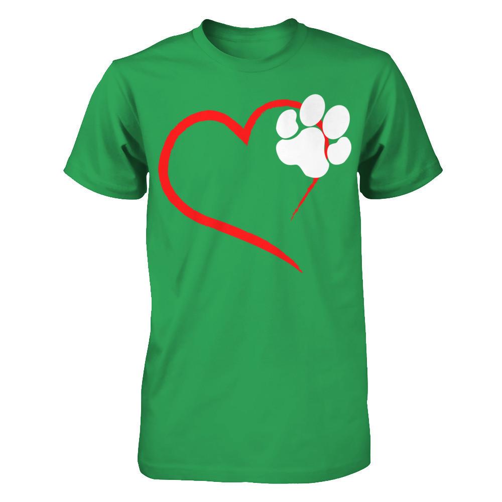 I Love Dogs T-shirt Next Level - Unisex Fitted Tee Kelly Green