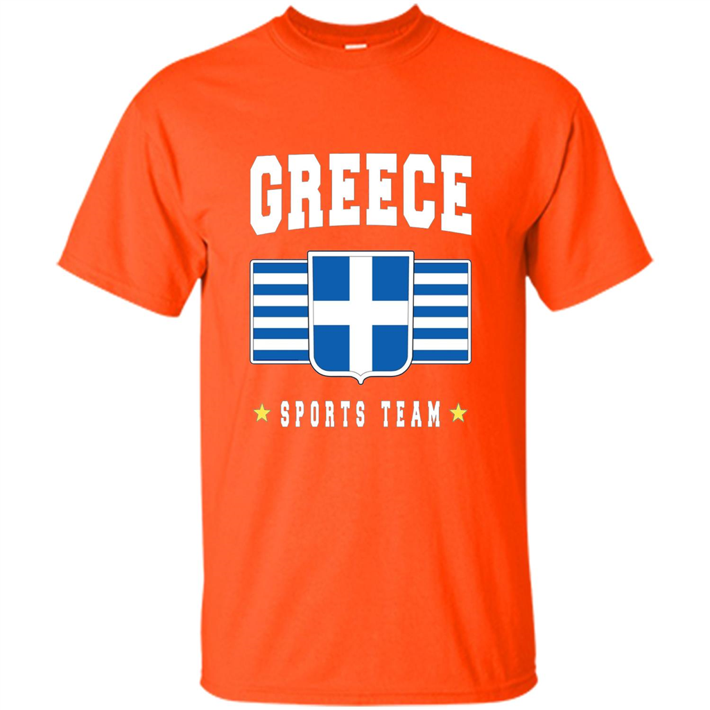 GREECE T-shirt Greek Flag T-shirt Sports Team Orange