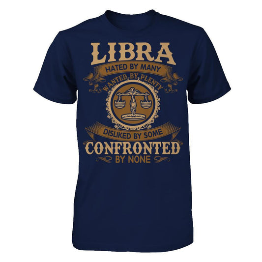 Libra Hated By Many Wanted By Plenty Disliked By Some Confronted By None Gildan - Short Sleeve Tee Navy