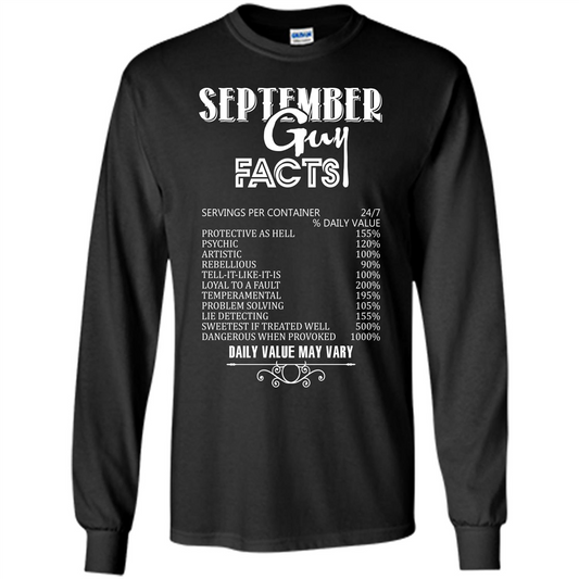 September Guy Facts T-shirt Black