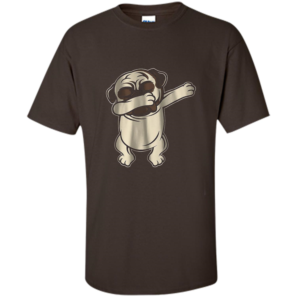 Pug Dabbing T-shirt Dark Chocolate