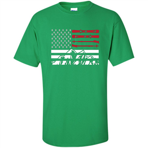 Skiing American Flag T-Shirt