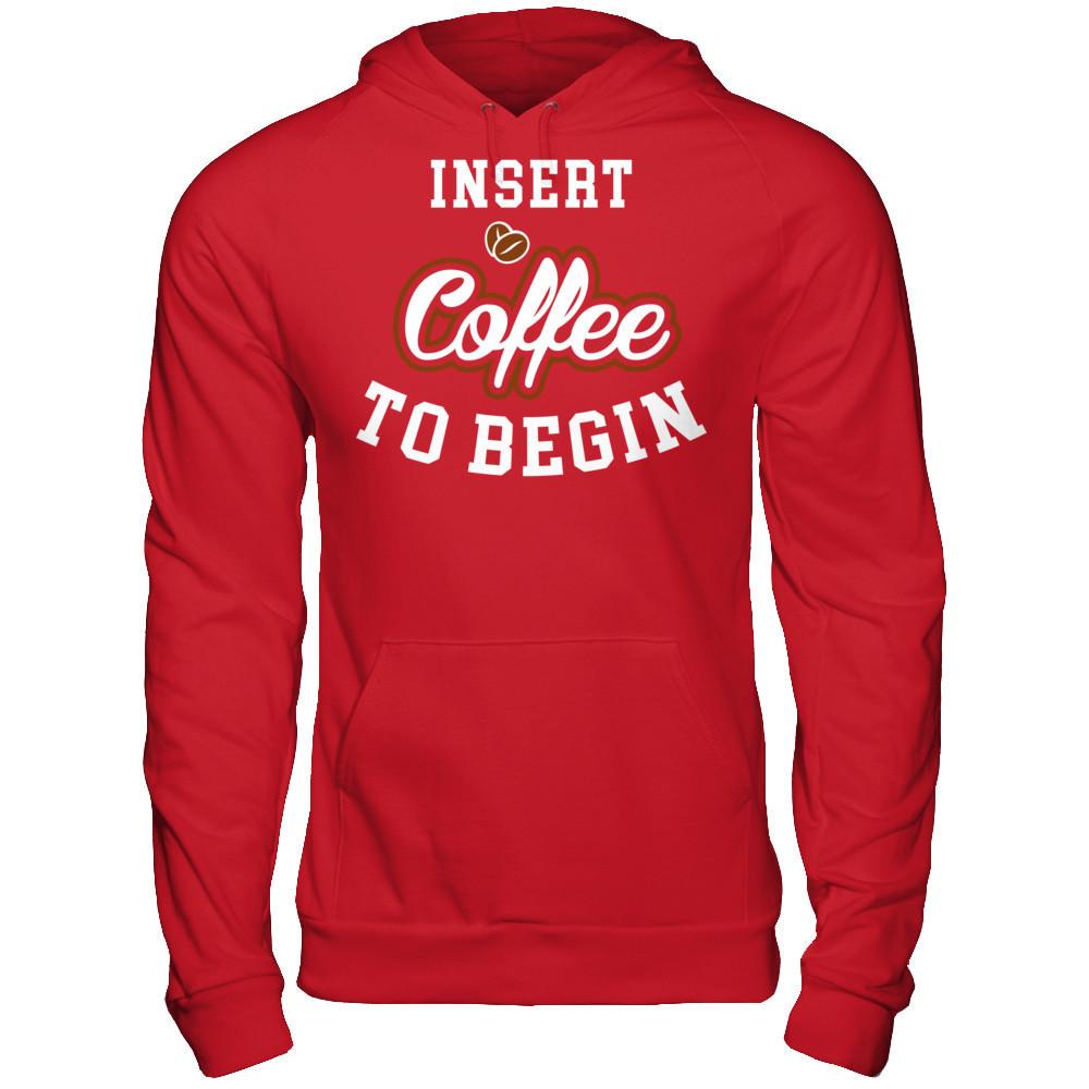 Insert Coffee To Begin Gildan - Pullover Hoodie Red