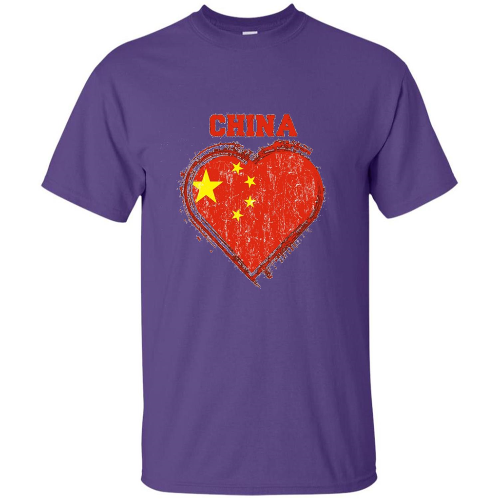 Chinese T-shirt Chinese Flag Shirt Purple