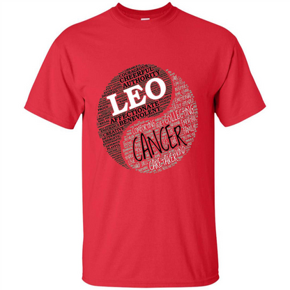 Zodiac Facts T-shirt Women Leo and Cancer T-shirt Red
