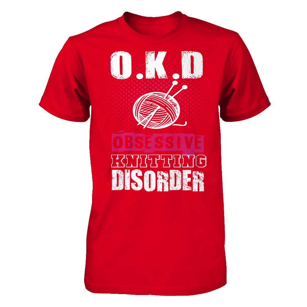 OKD - Obsessive Knitting Disorder Next Level - Unisex Fitted Tee Red