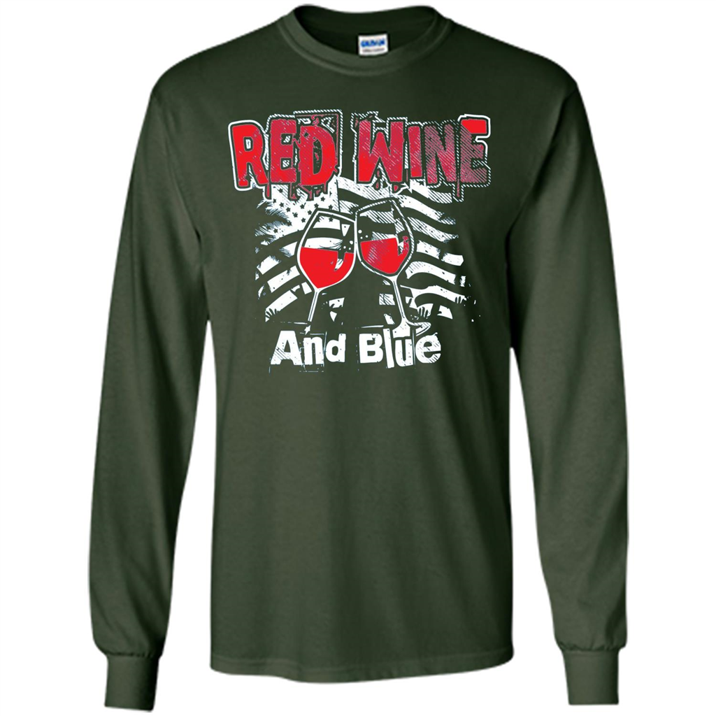 Independence Day T-shirt Red Wine And Blue Forest Green