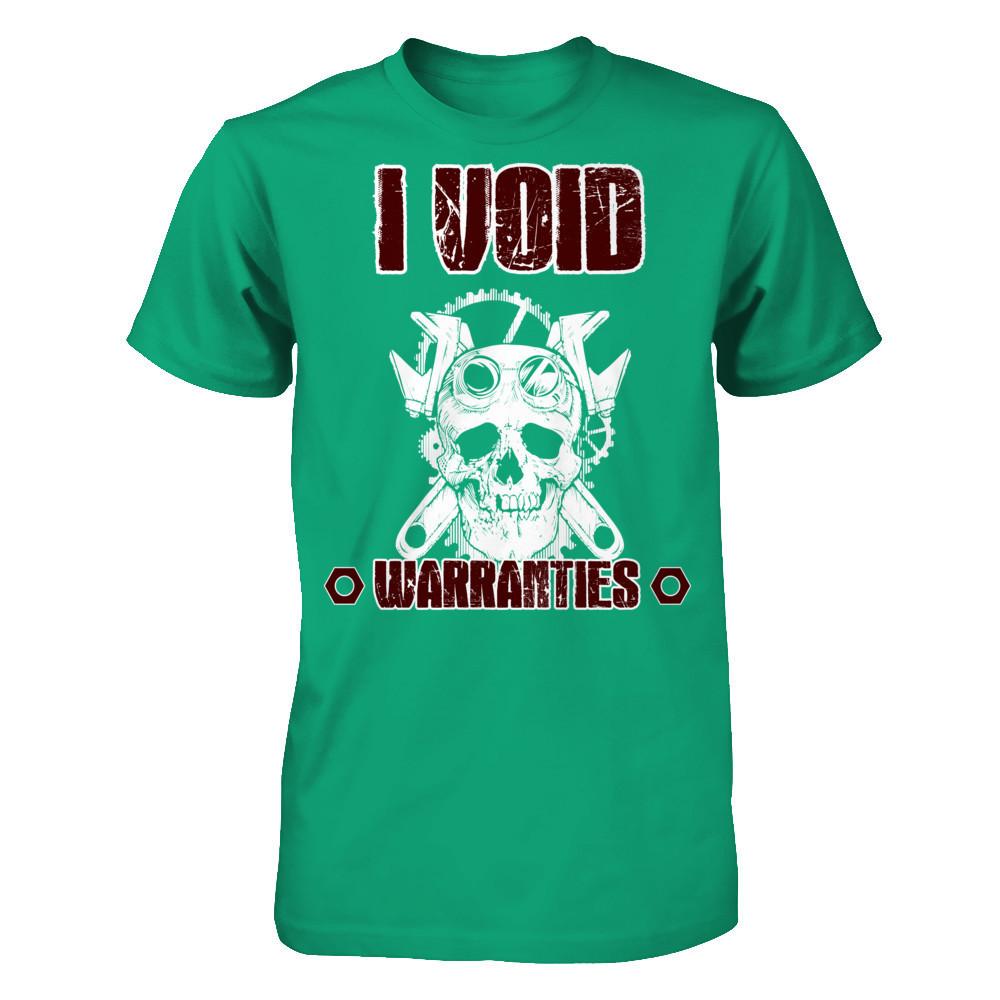 Mechanic - I Void Warranties T-shirt Gildan - Short Sleeve Tee Kelly Green