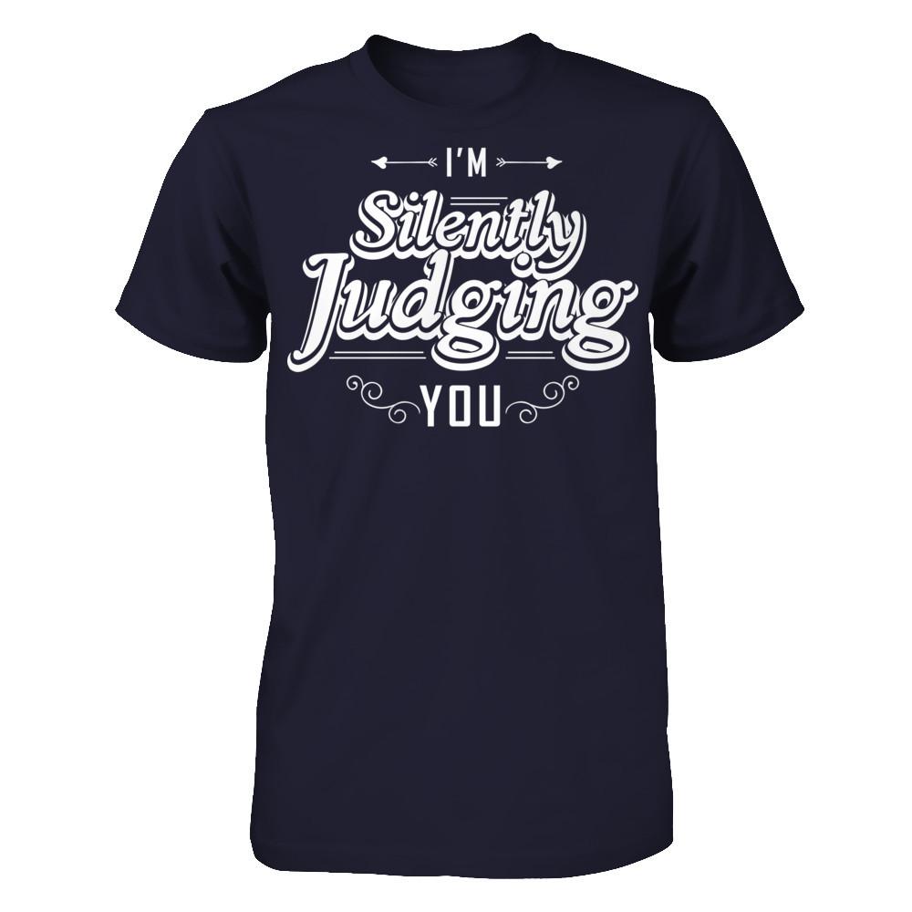 I'm Silently Judging You T-shirt Next Level - Unisex Fitted Tee Midnight Navy