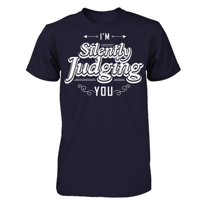 I'm Silently Judging You T-shirt Next Level - Unisex Fitted Tee Midnight Navy