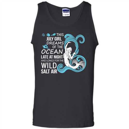 This July Girl Dreams Of The Ocean Late At Night T-shirt Black
