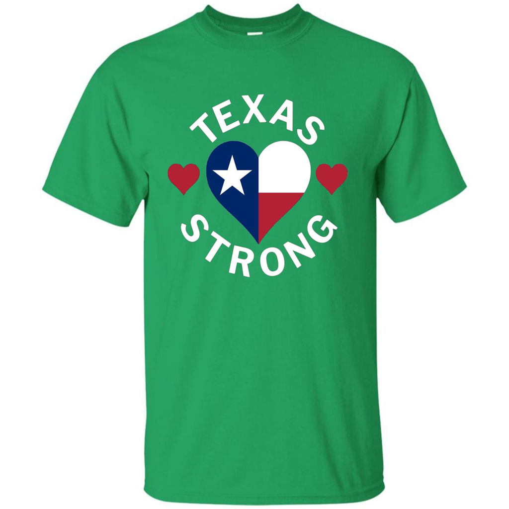 Texas Strong Hurricane Harvey Heart 2017 T-shirt Irish Green