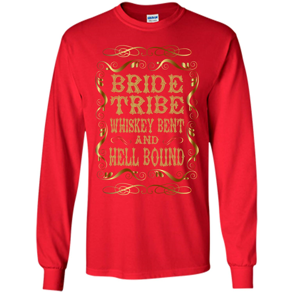 Bride Tribe Whiskey Bent and Hell Bound T-shirt Red