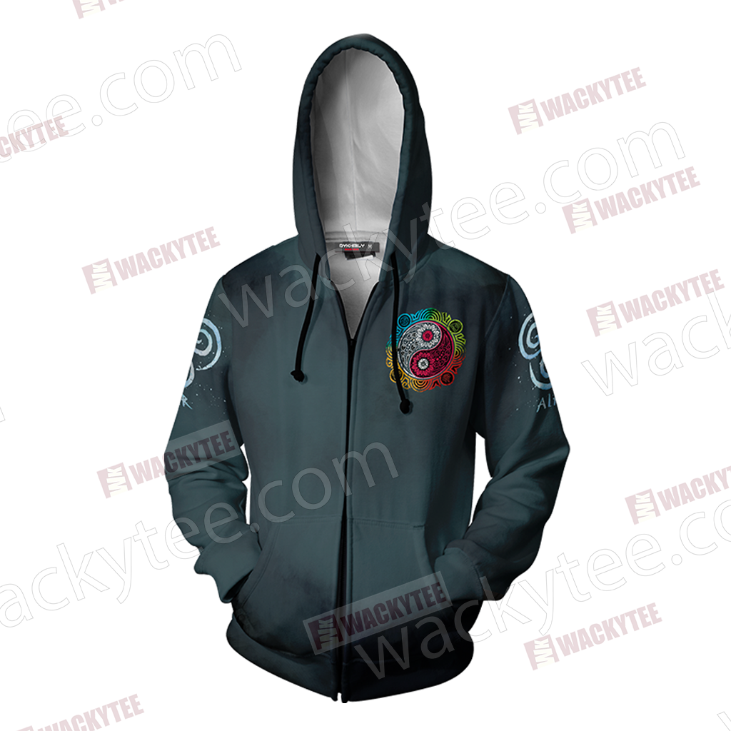 Avatar: The Last Airbender Airbending Zip Up Hoodie Jacket
