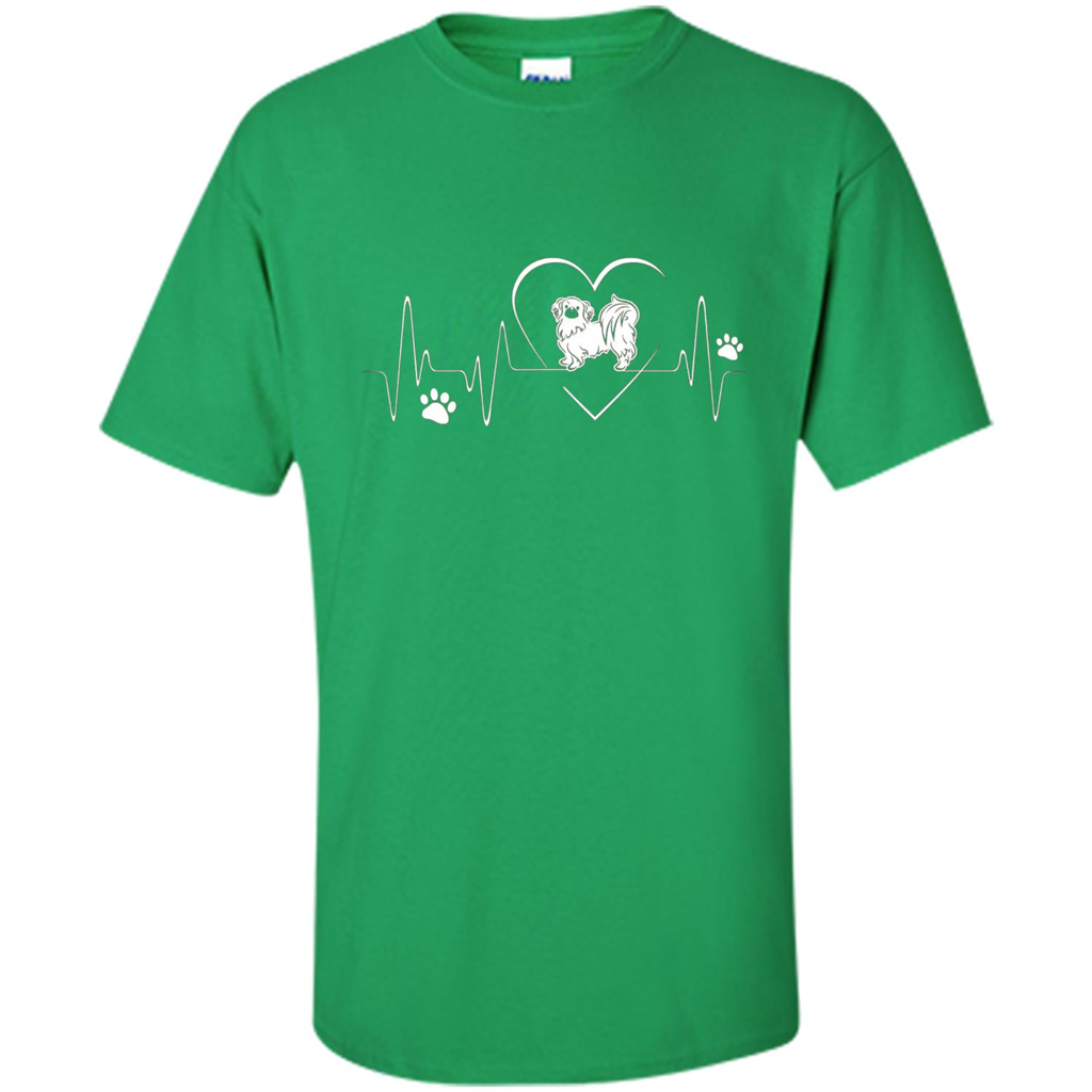 Pekehund T-shirt Pekehund Heart Beat T-shirt Irish Green