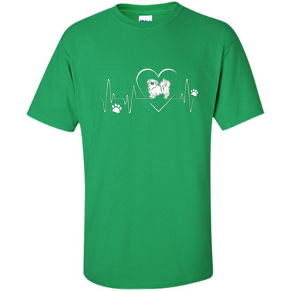 Pekehund T-shirt Pekehund Heart Beat T-shirt Irish Green